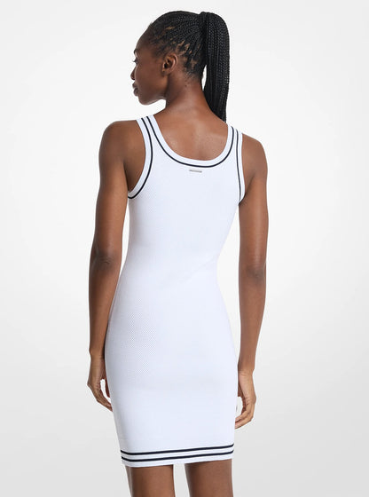Michael Kors Textured Knit Mini Dress WHITE