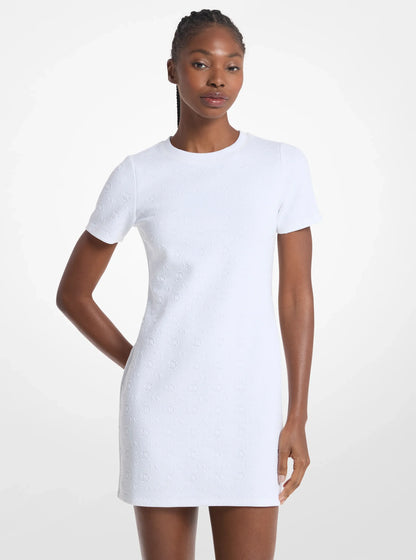 Michael Kors Logo Jacquard Dress WHITE
