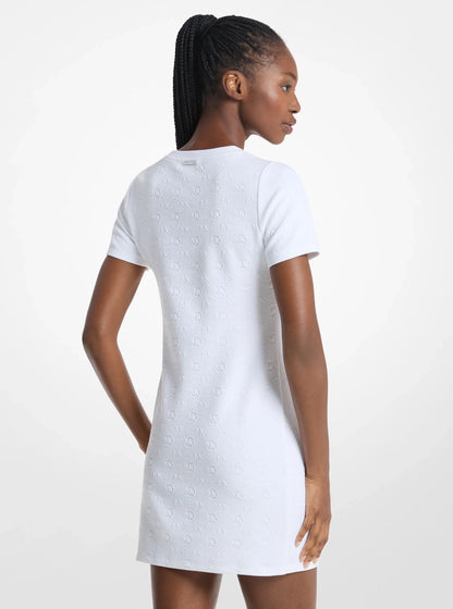 Michael Kors Logo Jacquard Dress WHITE