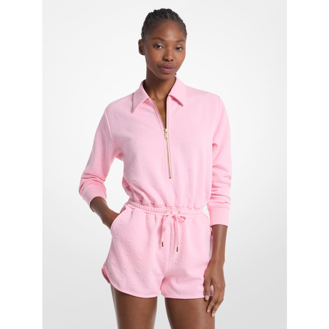 Michael Kors Logo Jacquard Romper CARNATION