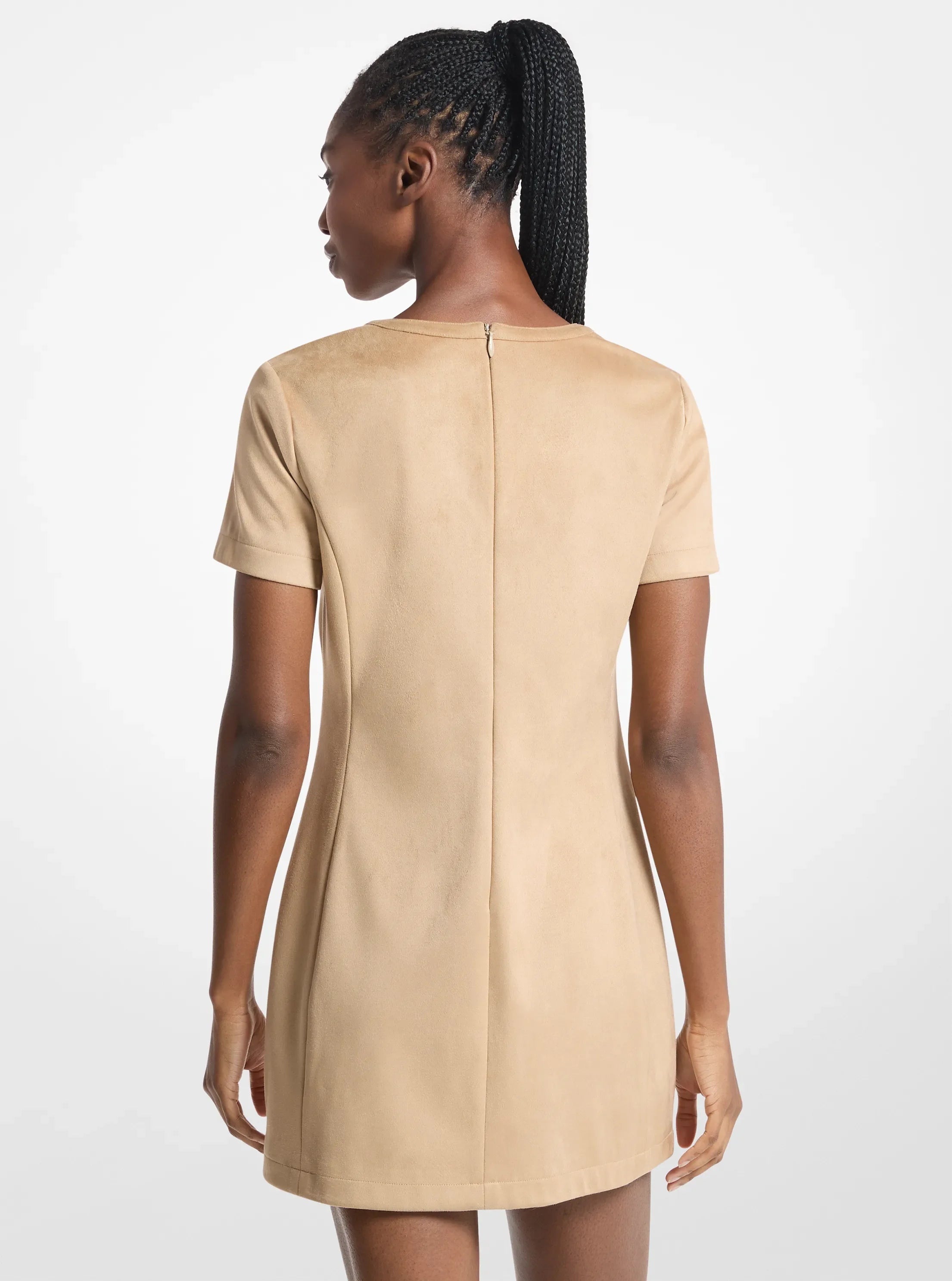 Michael Kors Lace-Up Mini Dress KHAKI