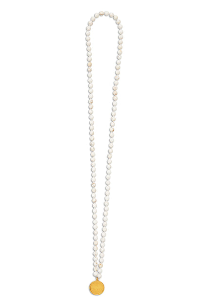 Alo Yoga White Turquoise Mala Necklace