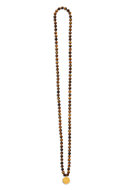 Alo Yoga Tiger’S Eye Mala Necklace