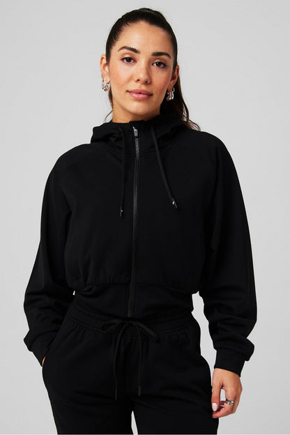 Fabletics Cold Weather Full-Zip Cropped Hoodie