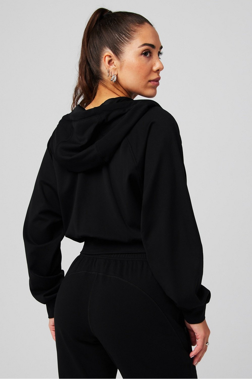 Fabletics Cold Weather Full-Zip Cropped Hoodie