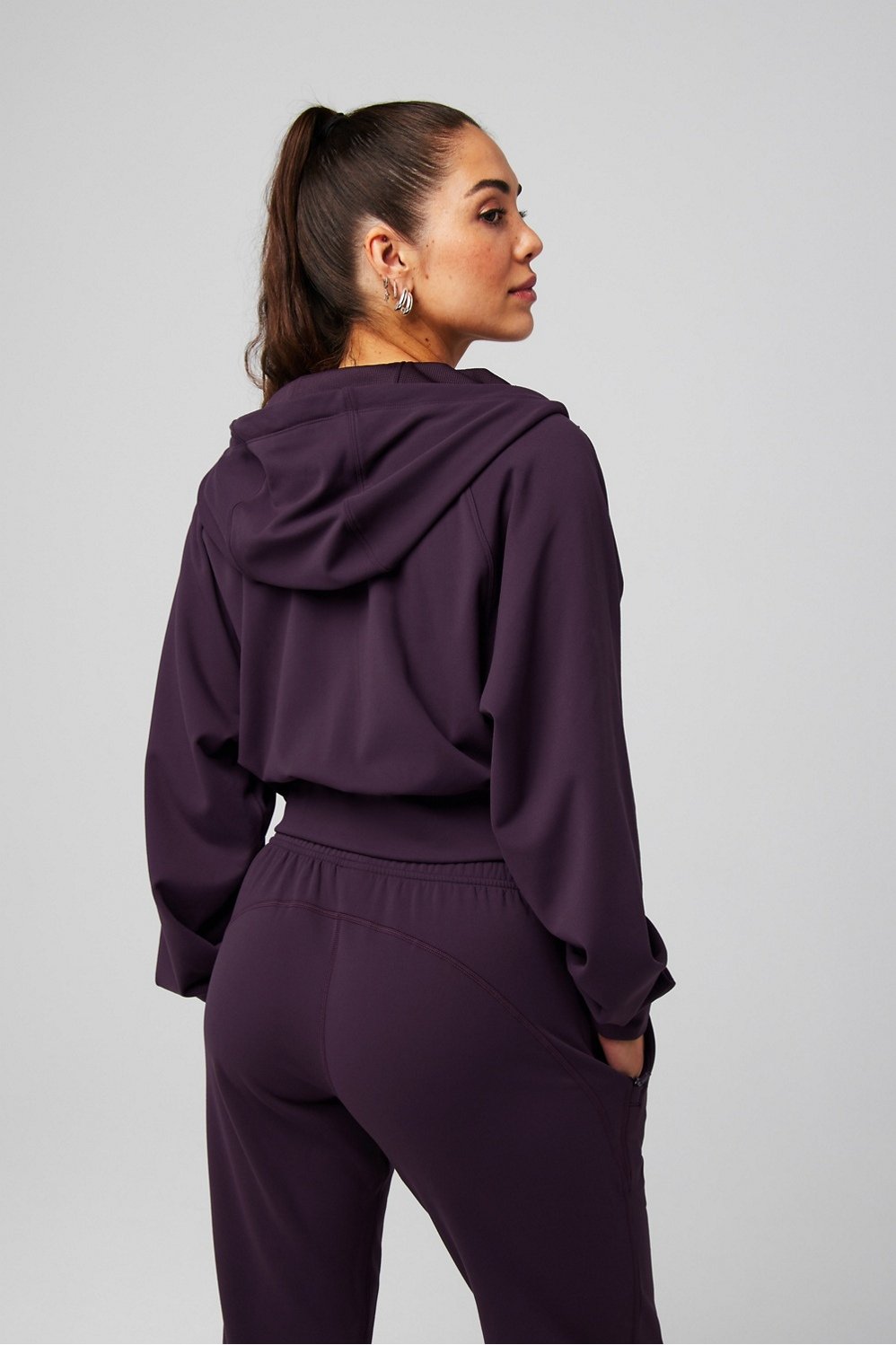 Fabletics Cold Weather Full-Zip Cropped Hoodie