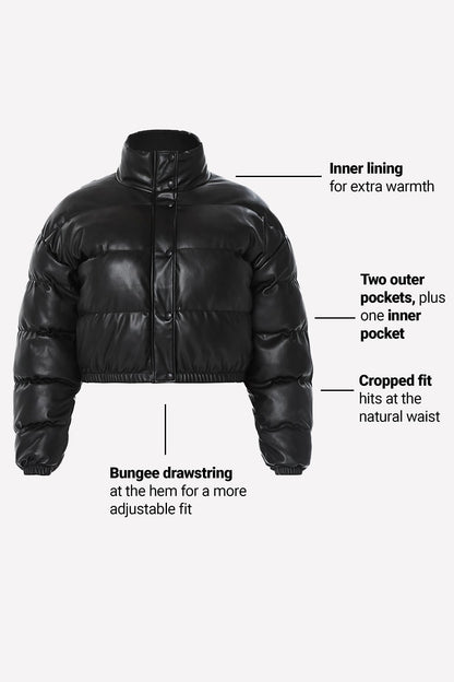 Fabletics Leatherette Bomber Jacket