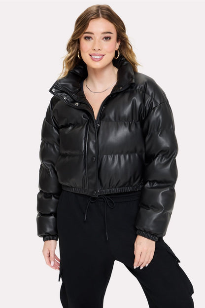 Fabletics Leatherette Bomber Jacket