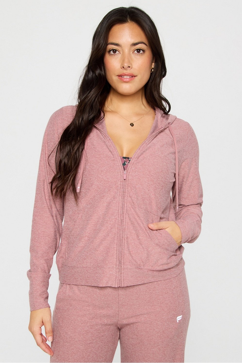 Fabletics Cloud Jersey Full Zip Hoodie