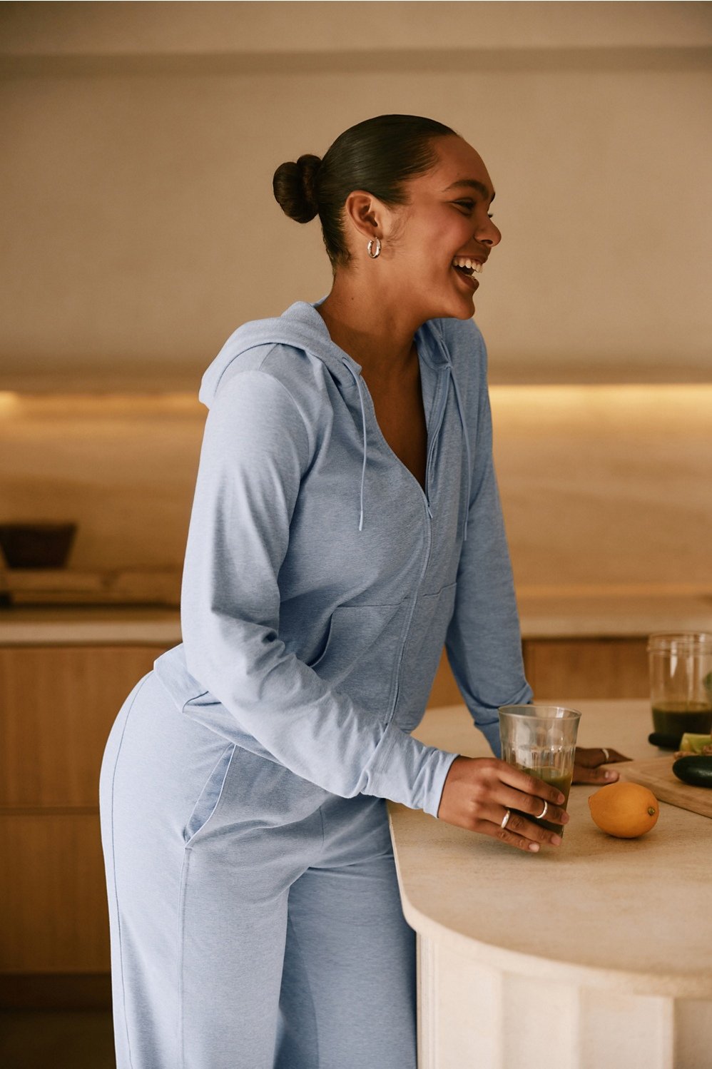 Fabletics Cloud Jersey Full Zip Hoodie