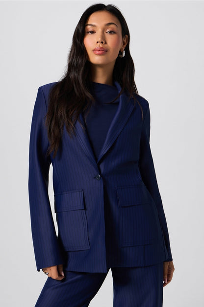 Fabletics Pinstripe Oversized Blazer