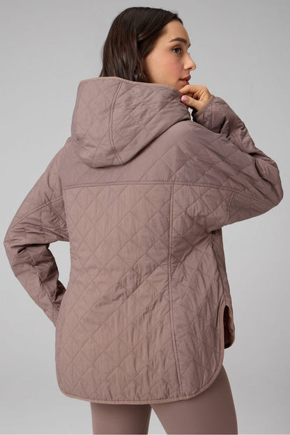 Fabletics Daydreamer+ Hooded Quilted Jacket