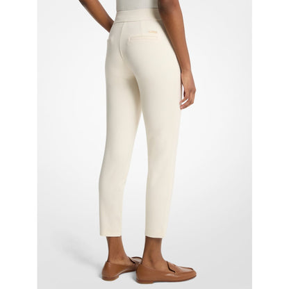 Michael Kors Viscose Blend Zip Pants BONE