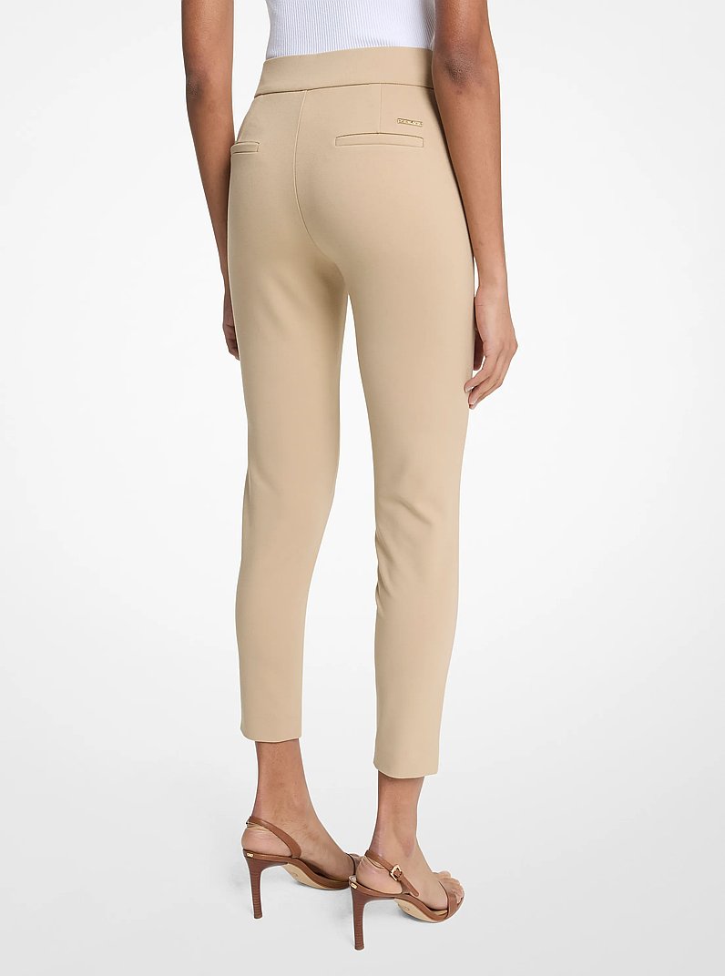 Michael Kors Viscose Blend Zip Pants KHAKI