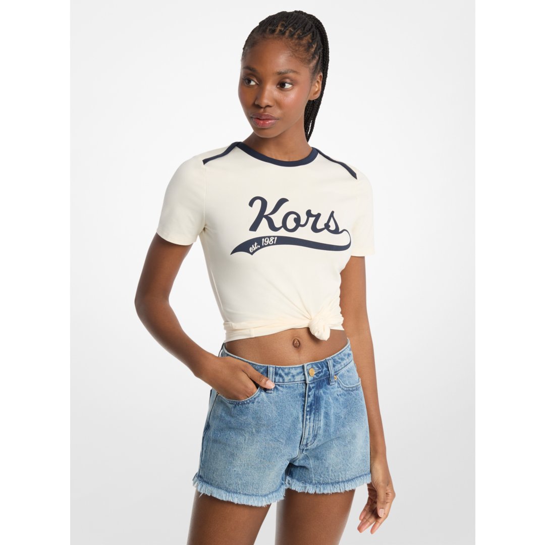 Michael Kors KORS Stretch Jersey T-Shirt BONE