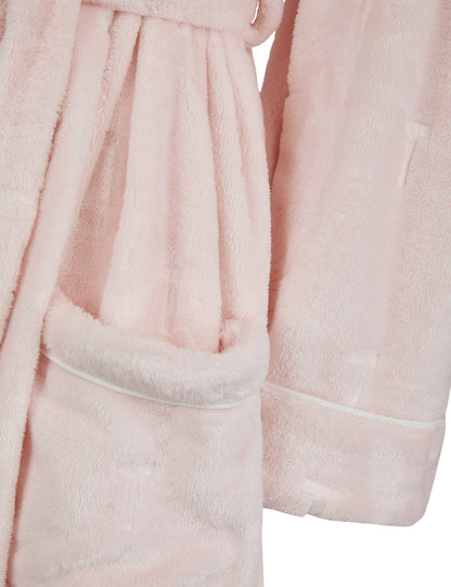 Ted Baker Jude Embossed Logo Fluffy Belted Dressing Gown Women's