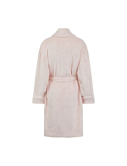 Ted Baker Jude Embossed Logo Fluffy Belted Dressing Gown Women's