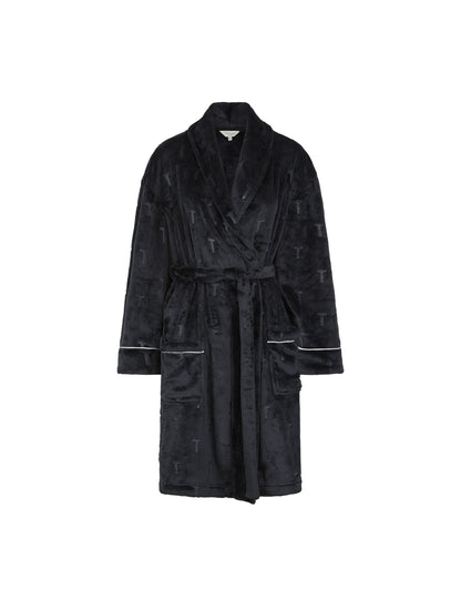 Ted Baker Jude Embossed Logo Fluffy Belted Dressing Gown Women's