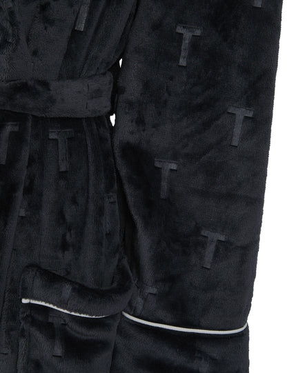 Ted Baker Jude Embossed Logo Fluffy Belted Dressing Gown Women's