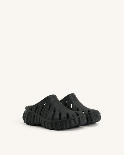Jw Pei Tara Leaf Platform Clog Black