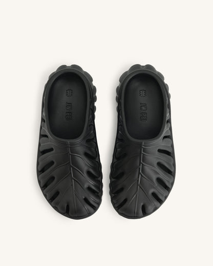 Jw Pei Tara Leaf Platform Clog Black