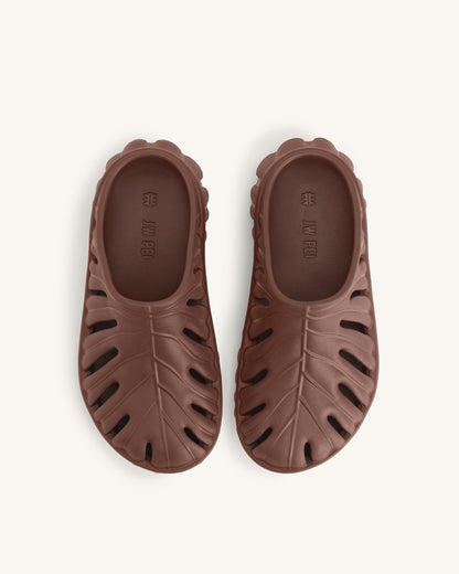 Jw Pei Tara Leaf Platform Clog Brown
