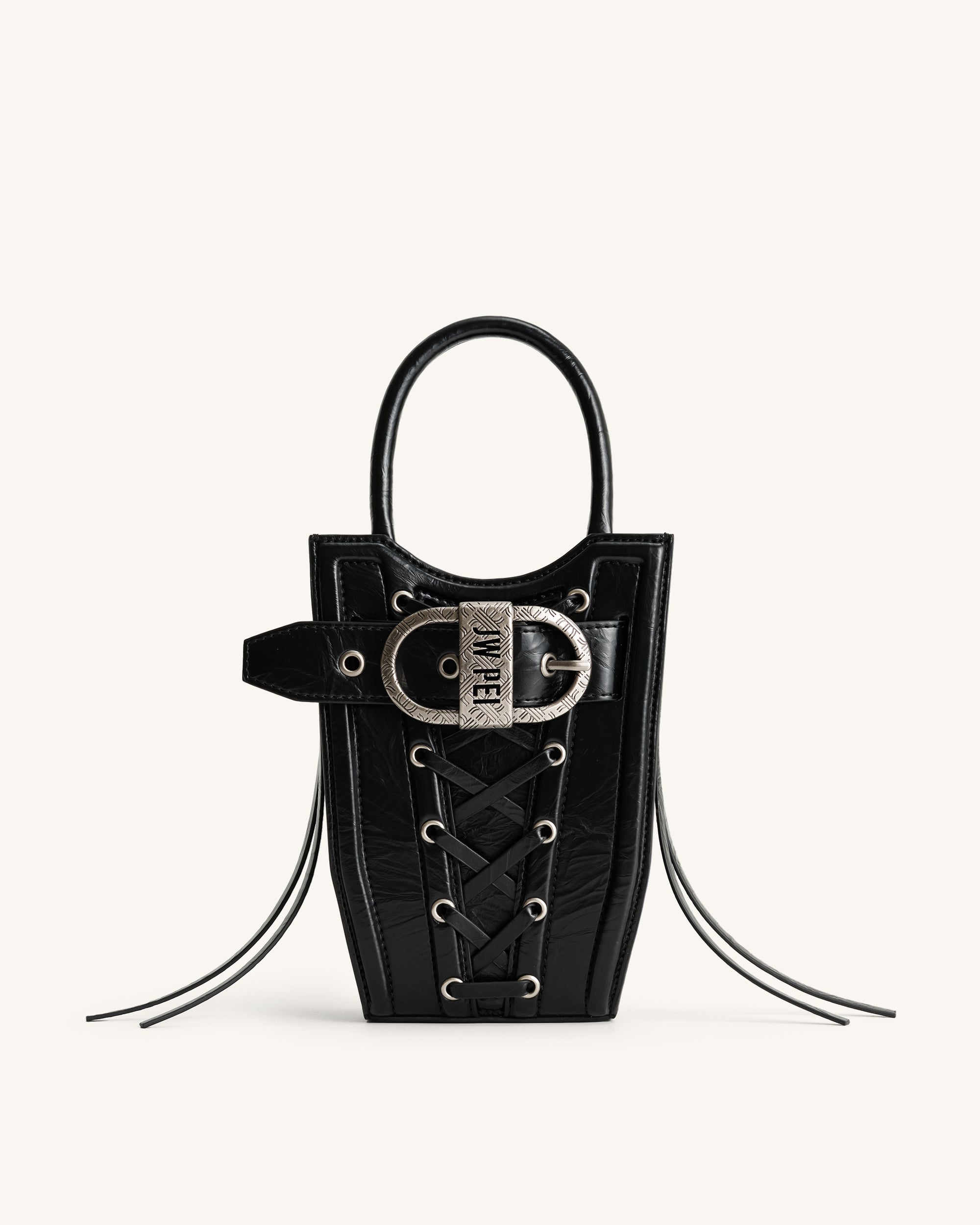 Jw Pei Fei Crushed Straps Phone Bag Black
