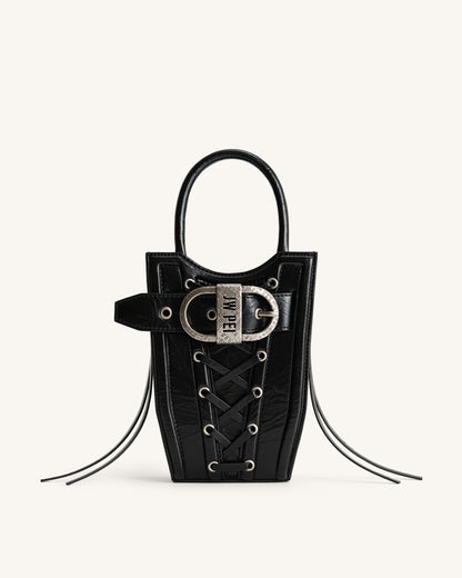 Jw Pei Fei Crushed Straps Phone Bag Black