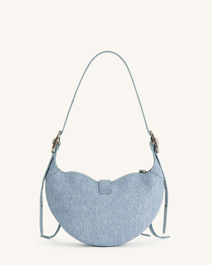 Jw Pei Tessa Denim Embossed Shoulder Bag Blue