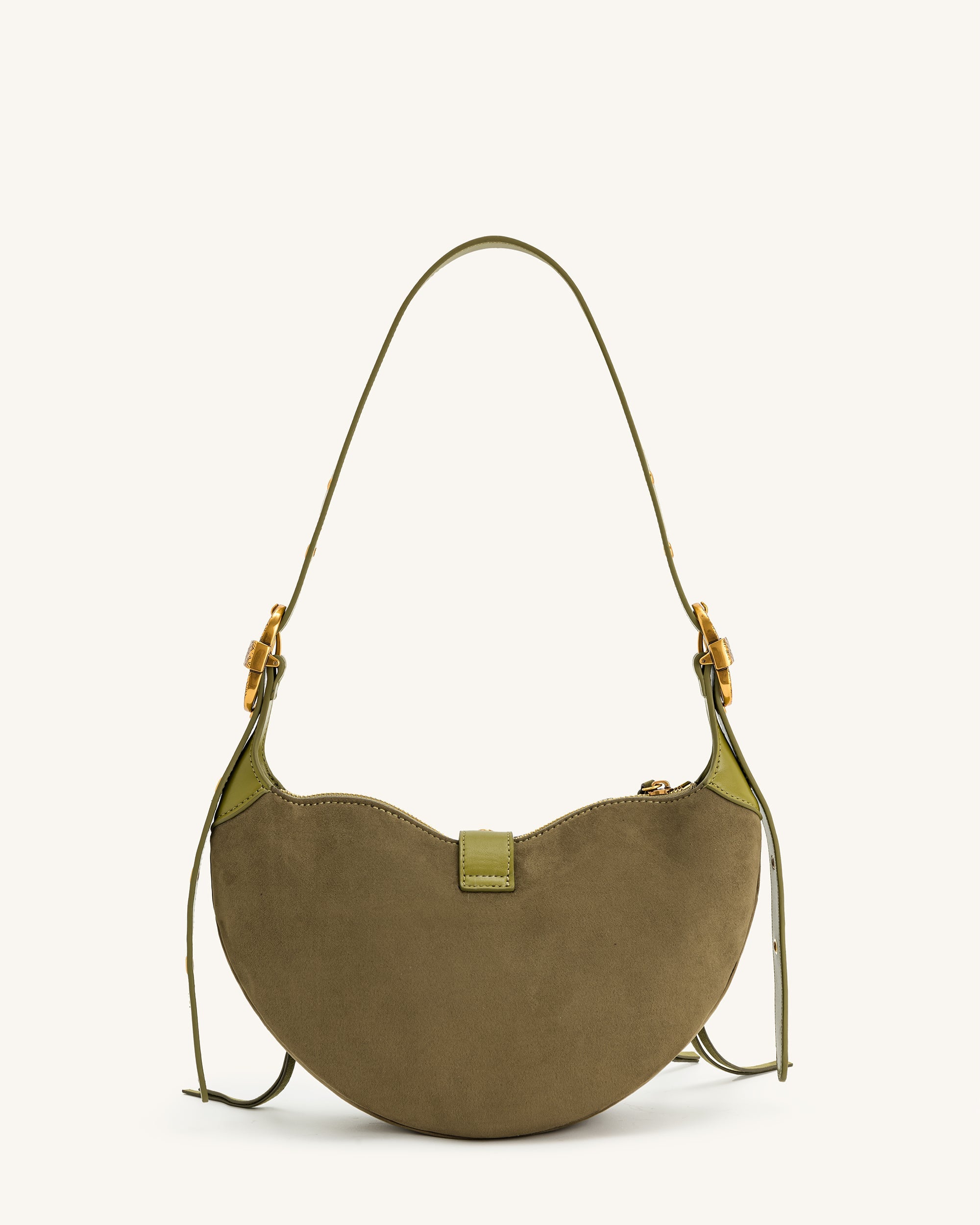 Jw Pei Tessa Suede Shoulder Bag Dark Olive