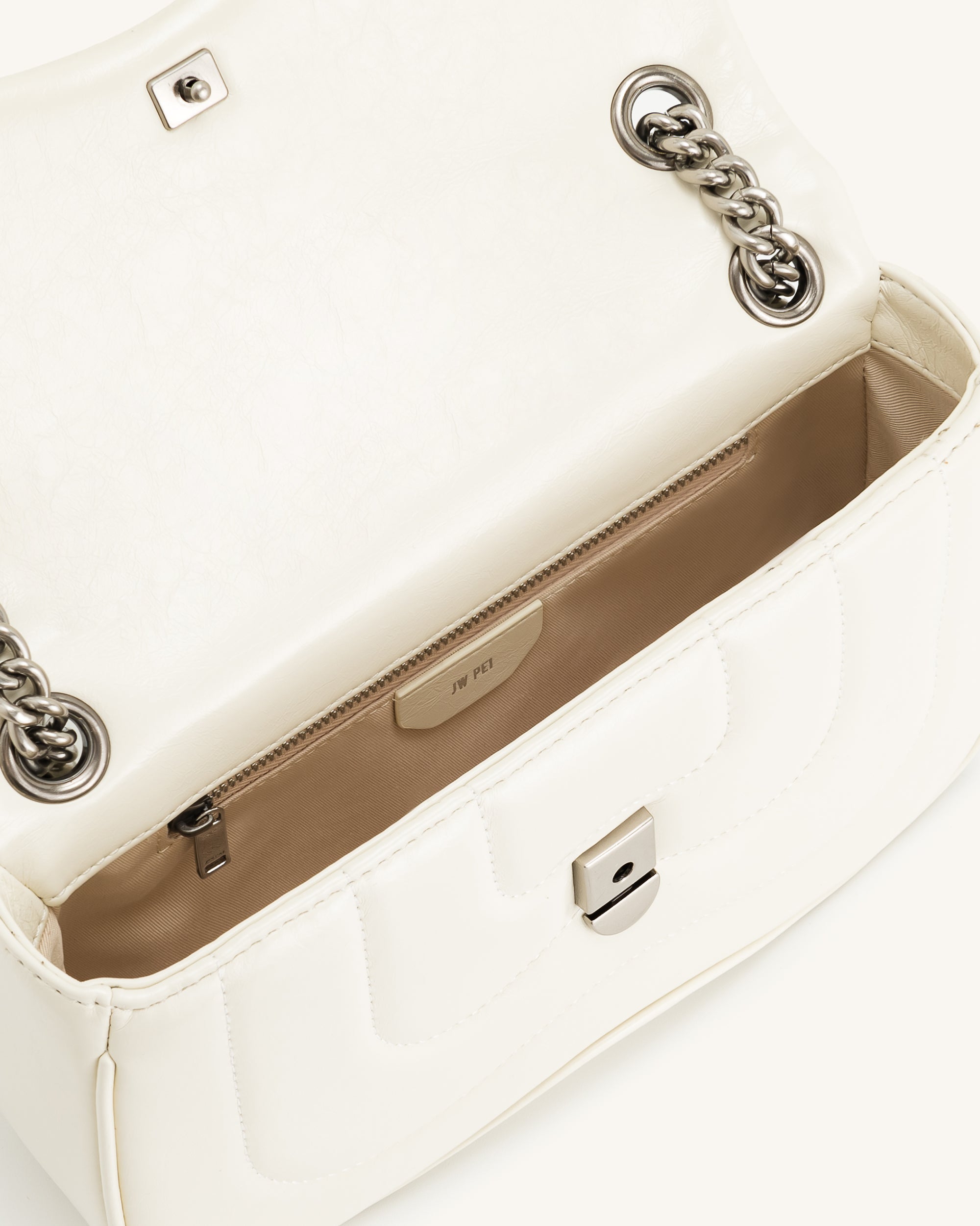 Jw Pei Tina Quilted Chain Crossbody Ivory