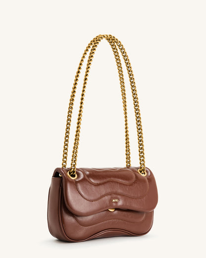 Jw Pei Tina Quilted Chain Crossbody Brown