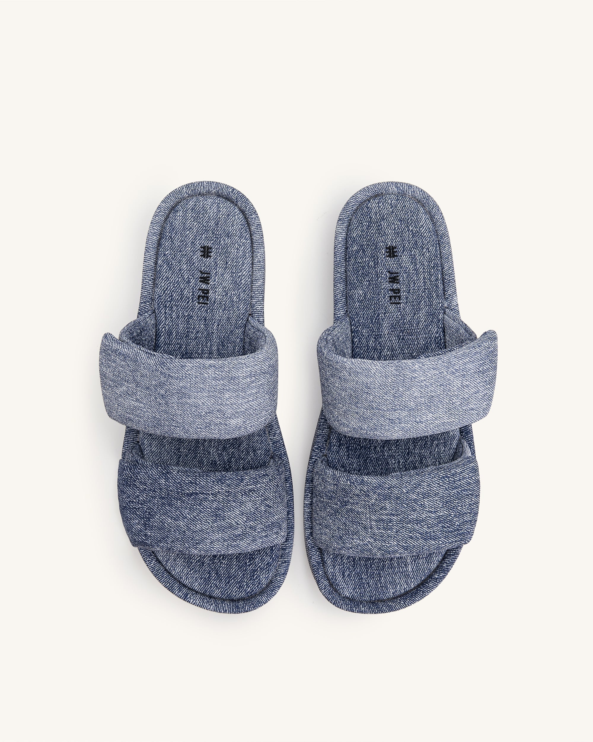 Jw Pei Lexi Denim Embossed Sandal Blue