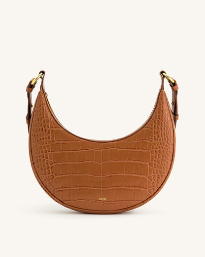 Jw Pei Carly Saddle Bag Acorn Brown Croc