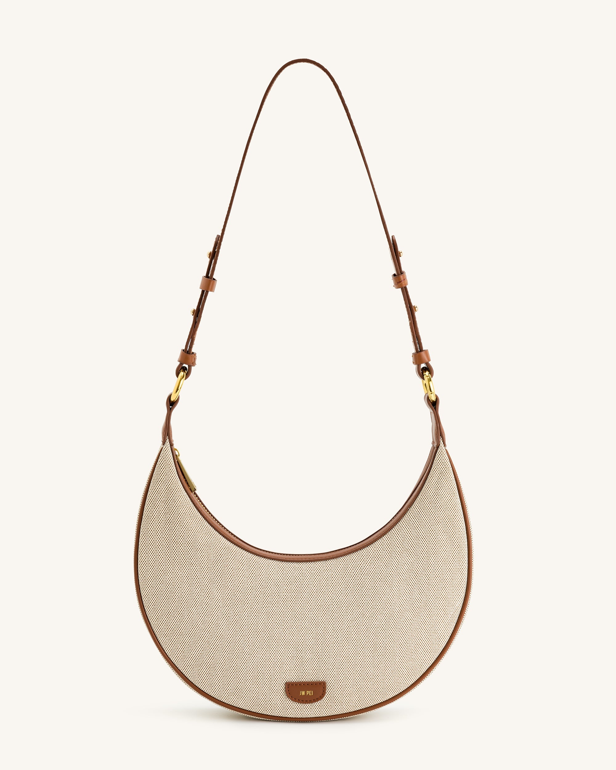 Jw Pei Carly Canvas Saddle Bag Beige