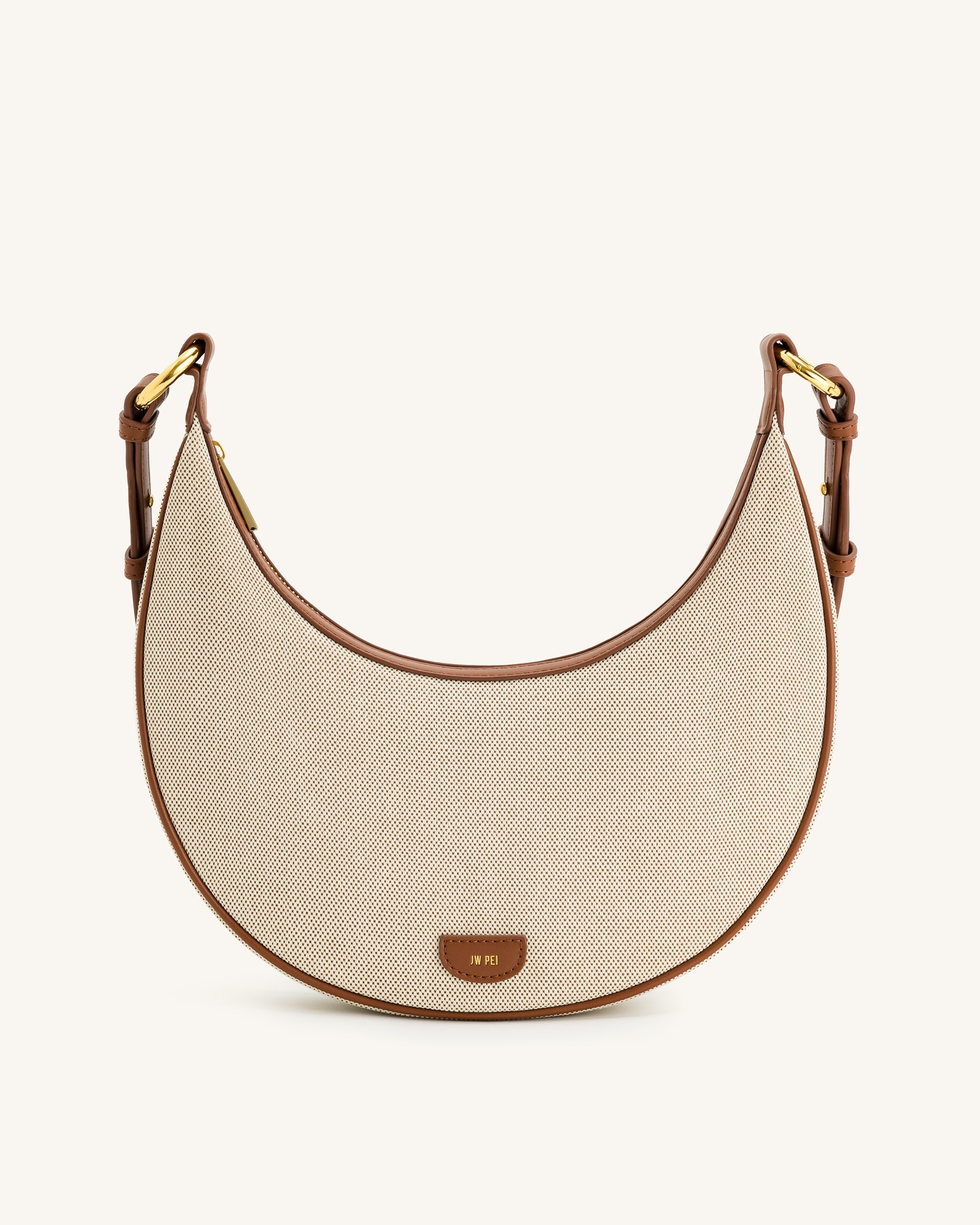 Jw Pei Carly Canvas Saddle Bag Beige