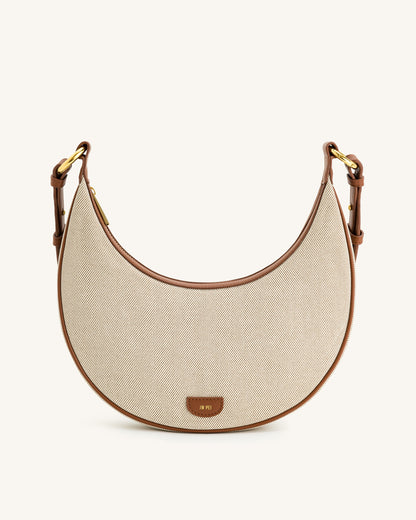 Jw Pei Carly Canvas Saddle Bag Beige