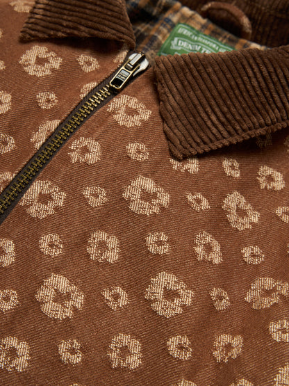 Denim Tears Jacquard Monogram Wreath Workwear Jacket Brown