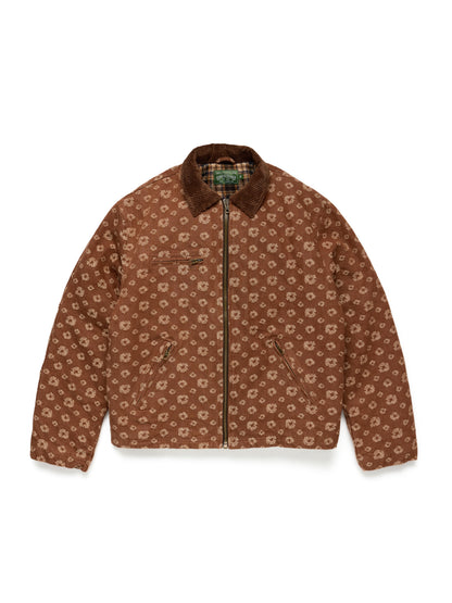 Denim Tears Jacquard Monogram Wreath Workwear Jacket Brown