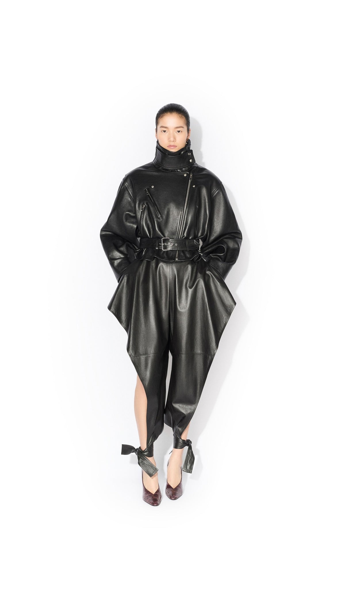 Alaïa Layered Leather Biker Jacket
