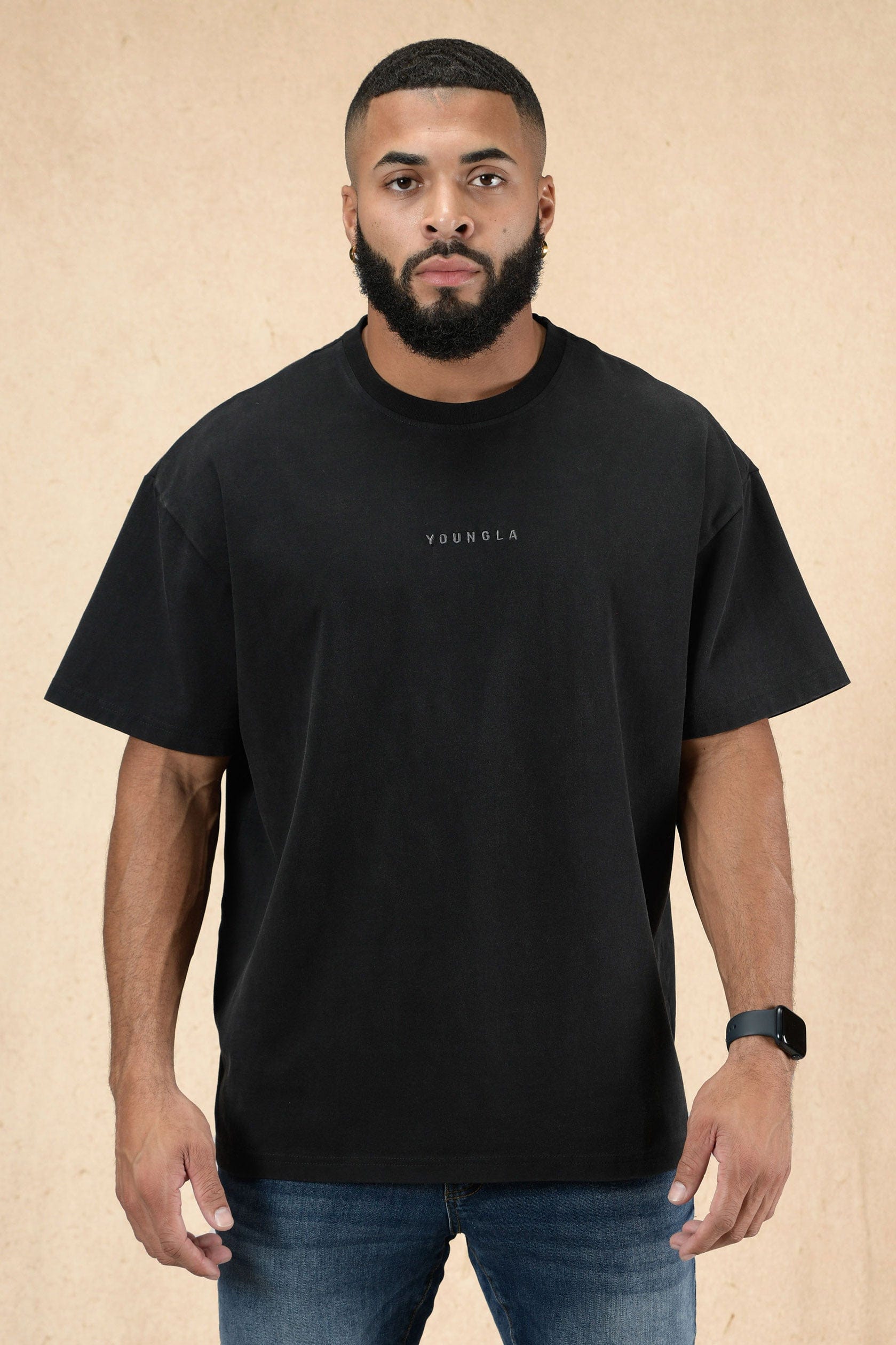 YoungLA 420 Essential Oversized Tee Black Wash