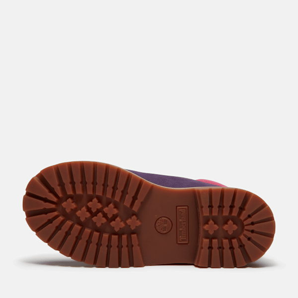 Junior Timberland Premium 6-Inch Waterproof Boot Dark Purple Nubuck/Pink