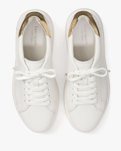 Katespade Lift Sneakers Optic White Pale Gold