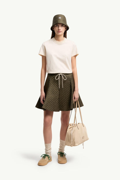 Moncler Crochet Accent Cotton T-Shirt White White