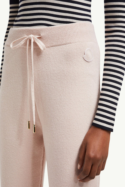 Moncler Wool & Cashmere Jogging Pants Light Pink Light Pink