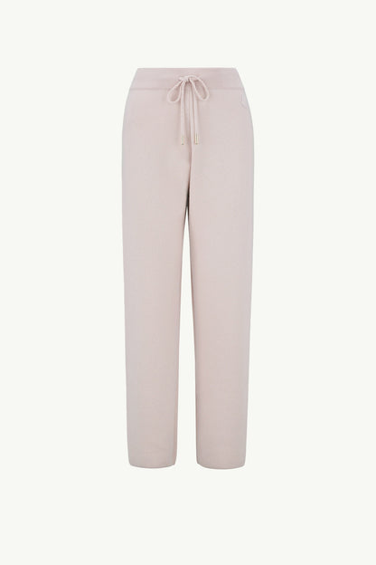 Moncler Wool & Cashmere Blend Cropped Jogging Pants Light Pink Light Pink
