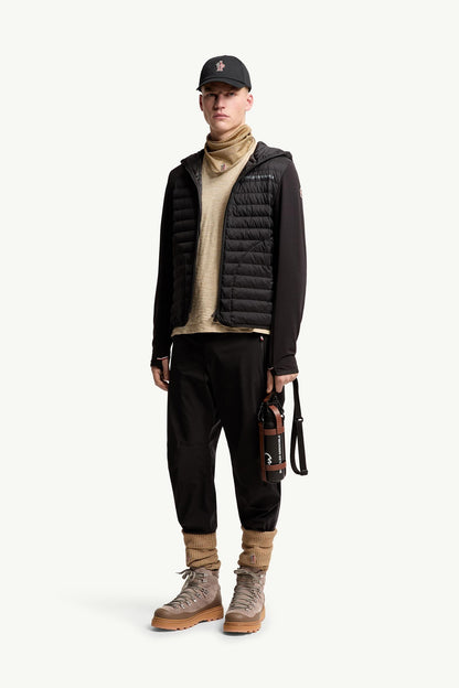 Moncler Padded Cotton Zip-Up Hoodie Black Black