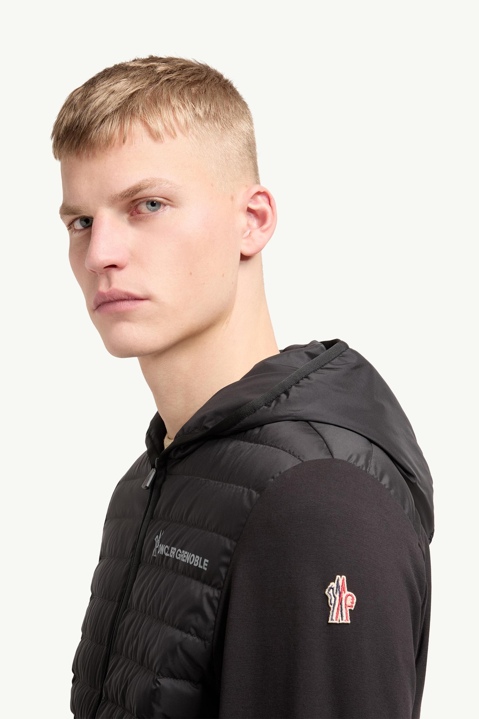 Moncler Padded Cotton Zip-Up Hoodie Black Black
