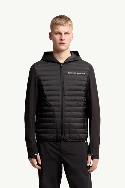 Moncler Padded Cotton Zip-Up Hoodie Black Black
