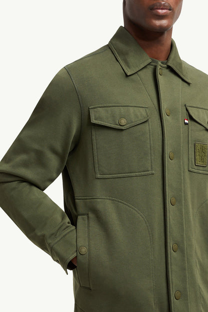 Moncler Cotton Shirt Olive Green Olive Green